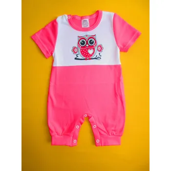 Kojenecký overall Arex, ČR Dvoubarevný letní overal s potiskem Barva: růžová, Velikost: 68