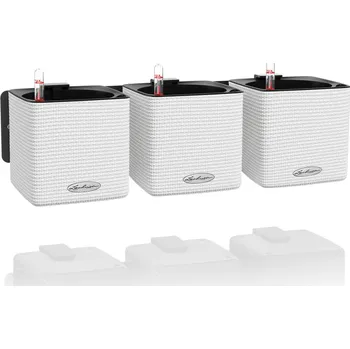 Květináč Lechuza Cube Green Wall 48 cm bílý