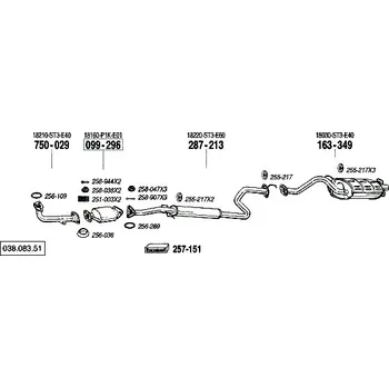 Katalyzátor katalyzátor Bosal 099-296