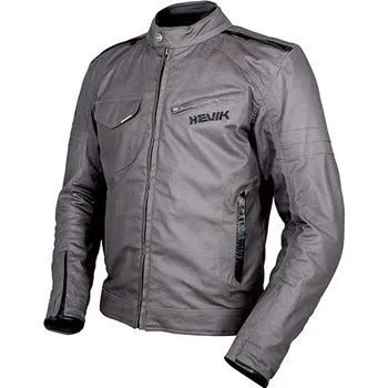 Moto bunda MADSEN HJS306 - pánská šedá textilní moto bunda HEVIK - XL