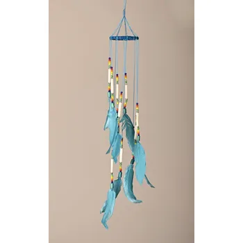 Lapač snů Lapač snů CIRCLE tyrkysový / délka 46 cm