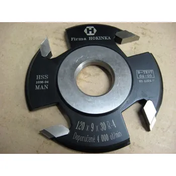 Fréza Pravá čtvrtkruhová fréza vydutá 120X 9X30-R4-HOKINKA