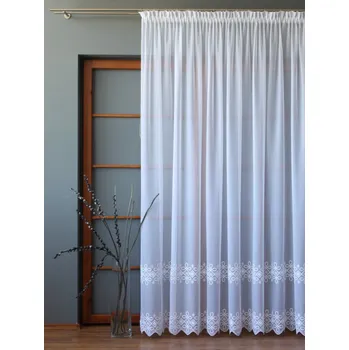 Voálová záclona Elsa obšití okrajů a našití stužky 280