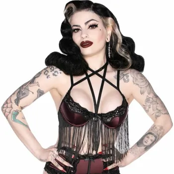 Podprsenka podprsenka dámská KILLSTAR - Shes Poison - WINE - XL