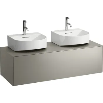 Koupelnový nábytek Sonar - skříňka 118x45 pod umývátko H816341, 2 výřezy, 1 zásuvka, bílá matná H4054540341701