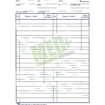 Zdravotní záznam pro stomatologii, 100 ks v balení