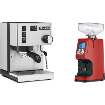 Kávovar Rancilio Silvia BC + Eureka Atom 60, ferrari red