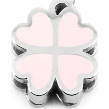 Přívěsek BRUNOshop.cz Přívěsek na plochý náramek ČTYŘLÍSTEK RUŽOVÝ