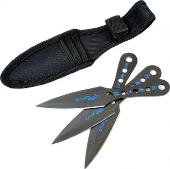 Bojový nůž Martinez Albainox Vrhací nože 3 ks modré