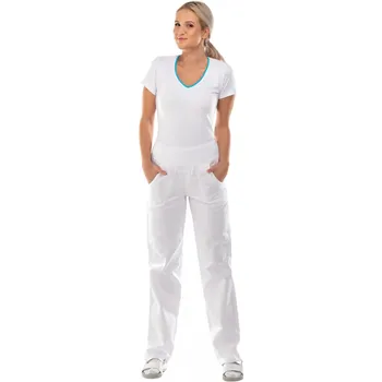 IREA Kalhoty VENDY bílé, vysoký pas Barva: Bílá, Obvod boků: 50 | 114-118 cm