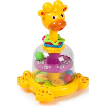 Hračka pro nejmenší RKToys Žirafa s rotujícími míčky
