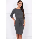 Glara Přiléhavé dámské šaty s páskem 623803