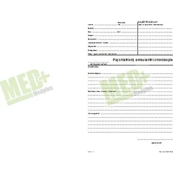 Psychiatrický ambulantní chorobopis, 100 ks v balení