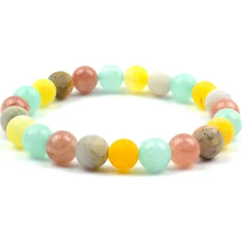 Náramek Moni dámský náramek achát sluneční kámen amazonit