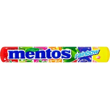Bonbon Mentos Rainbow dražé s ovocnými příchutěmi se žvýkací náplní 37,5g