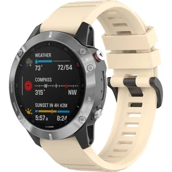 eses Sportovní silikonový řemínek pro Garmin - Béžový, QuickFit 22 mm