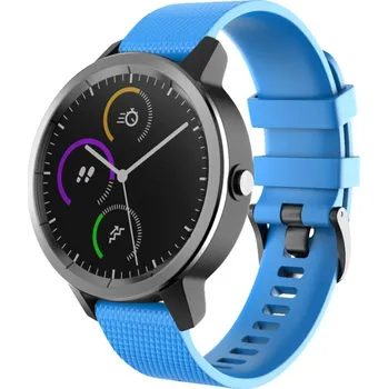 eses Silikonový vzorovaný řemínek 20 mm - Velikost L, modrý