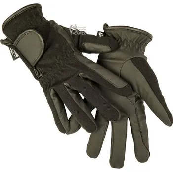 Rukavice zimní HKM -UMĚLÁ KŮŽE- - Černá - XXL