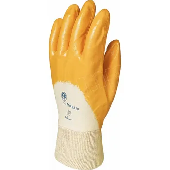 Pracovní rukavice Rukavice polomáčené 9308 žluté, vel. 8