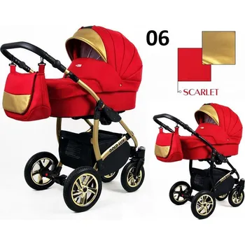 Kočárek Kombinovaný kočárek Raf-Pol Baby Lux Gold Lux ALU 2023 Scarlet