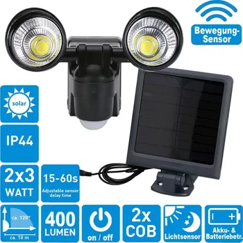 Venkovní osvětlení GRUNDIG SOLÁRNÍ LAMPA DVOJITÁ S ČIDLEM