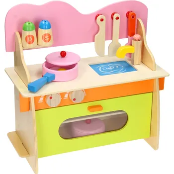 Dětská kuchyňka MARIONETTE DŘEVĚNÁ DĚTSKÁ KUCHYŇKA S PŘÍSLUŠENSTVÍM