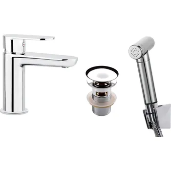 Vodovodní baterie DEANTE ALPINIA BGA_027M Umyvadlová baterie s bidetovou sprškou, včetně click-clacku, chrom