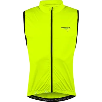 Cyklistické oblečení Force vesta VISION neprofuk, fluo