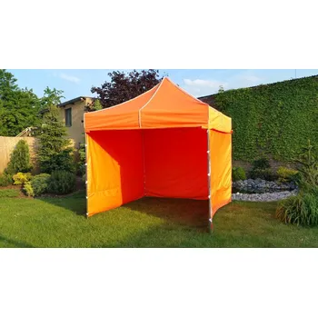 Zahradní stan Nůžkový stan 3x3 PROFI STEEL + 3 boky, 2 vaky, markýza - 23 barev - Oranžová