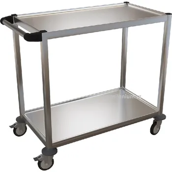 Servírovací stolek Vozík servírovací nerez svařený KVOS-2-600mm Délka: 700x600mm