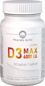Pharma Activ Vitamin D3 Max 4000 I.U. 30 tbl.