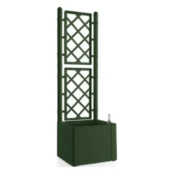 Květináč Truhlík na květiny NATURAL DELUXE SE STĚNOU-POSLEDNÍ KUS Tmavě zelená