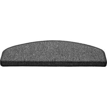 Nášlap na schod Šedý kobercový půlkruhový nášlap na schody Paris - 25 x 65 cm