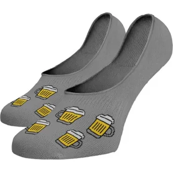 Dámské ponožky Veselé ťapky Pivo Šedá Bavlna 45-46