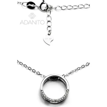 Náhrdelník Stříbrný náhrdelník kolečko se zirkony