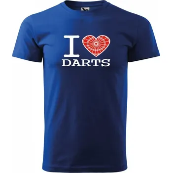 Pánská móda Malfini Triko s potiskem - I Love Darts - blue - XL