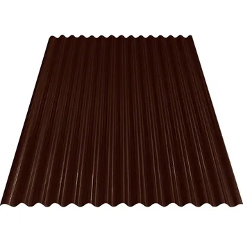 plechová krytina BRAVO vlnitý plech S18 - RAL 8017 (Hnědá) 0,4x883x3000 mm