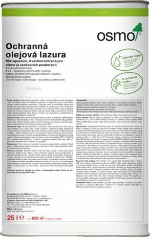 OSMO Ochranná olejová lazura 25 l - 712 Ebenové dřevo