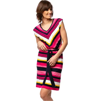 Dámské šaty Heavy Tools dámské pruhované šaty Vetlanda růžové Velikost: S