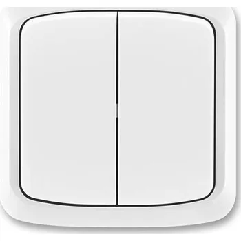 Stavebniny Vypinač ABB Tango dvojitý komplet č.5B 6+6 bílý