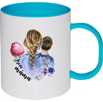 Hrnek 330 ml - plastový Jsem máma - holčička a kluk