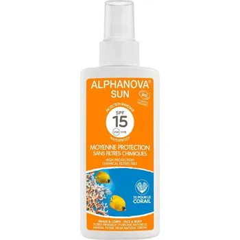 Přípravek na opalování Alphanova BIO opalovací krém ve spreji SPF15 125 g