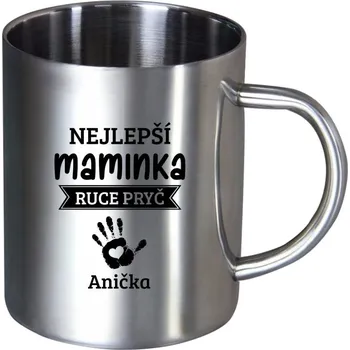 Nerezový hrnek Nejlepší maminka, ruce pryč - 1 dítě