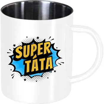 Nerezový hrnek Supertáta - bublina