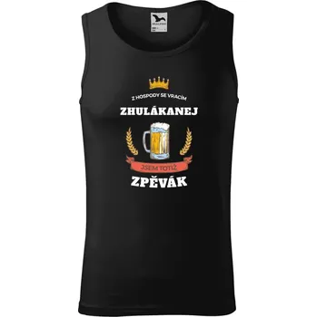 Pánské tílko Pánské tílko Malfini Core Z hospody se vracím - Zpěvák