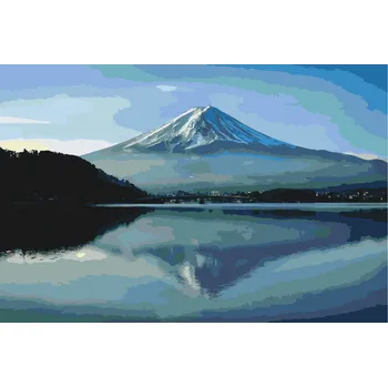 Malování podle čísel - Hora Fudži Velikost: 40x60cm, Rámování: Pouze srolované plátno