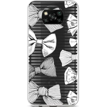 Pouzdro na mobilní telefon Kryt Xiaomi Poco X3 silikon Mašličky (obal neboli pouzdro na Xiaomi Poco X3)