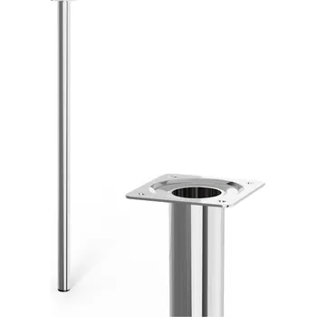 Stolová podnož Walteco Nábytková noha kulatá, průměr 30mm, výška 700mm, chromová