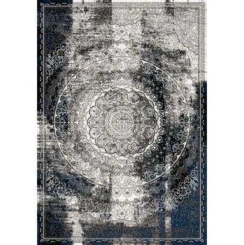 Koberec Kusový koberec vlněný Agnella Agnus Currus Černý Šedý Rozměr: 133x180 cm