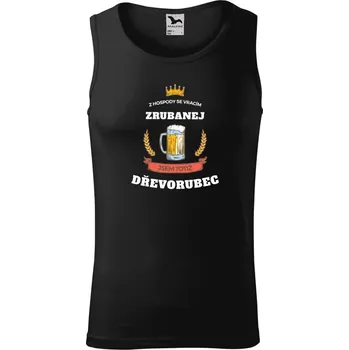 Pánské tílko Pánské tílko Malfini Core Z hospody se vracím - Dřevorubec